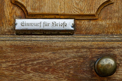 old mail slot in germany