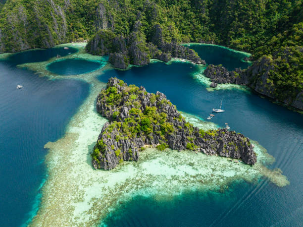 Twin Lagoon in Coron, Palawan. Philippines.