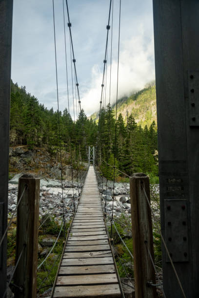 istock Looking Across The Carbon River Suspension Bridge 2148640333