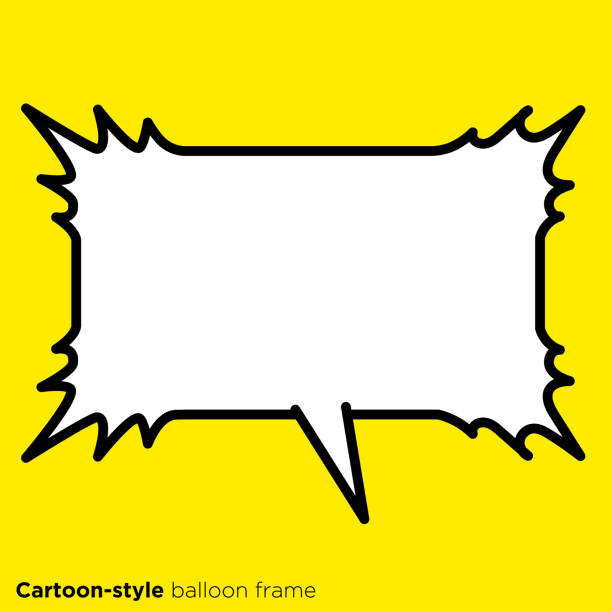 illustration material of a simple design popping speech bubble - chewing gum audio stock-grafiken, -clipart, -cartoons und -symbole