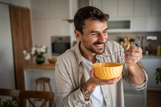istock Quiet weekend morning, I like to eat cornflakes for breakfast 2148644810