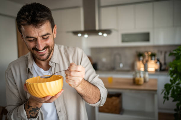 istock Quiet weekend morning, I like to eat cornflakes for breakfast 2148644831
