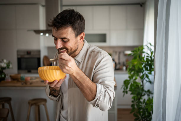istock Quiet weekend morning, I like to eat cornflakes for breakfast 2148644870
