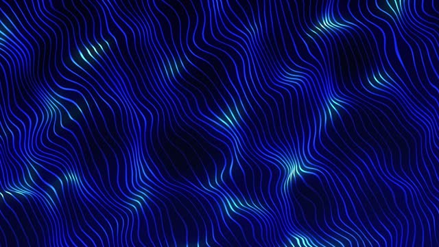 Abstract glowing wavy blue motion background