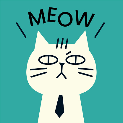 Animal characters vector art illustration.
Minimalist style cat painting, Anthropomorphic Cat Boss.