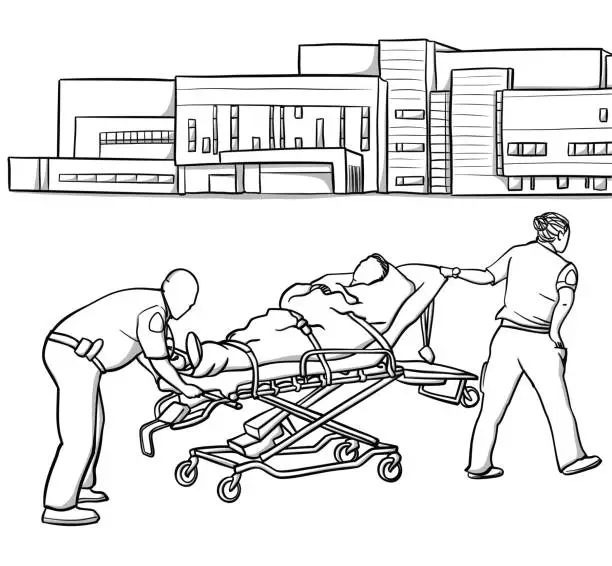 Vector illustration of Saving Lives Paramedics