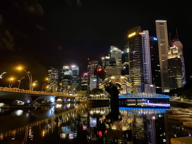 istock Singapore CBD district in the night 2148650918