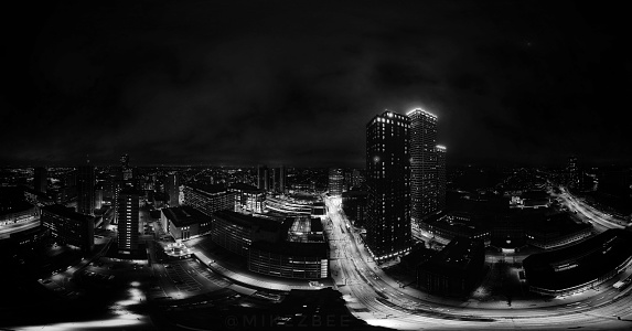 Black and White Panoramic Croydon Photography