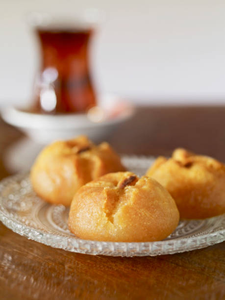 istock Turkish dessert and Turkish tea 2148655380