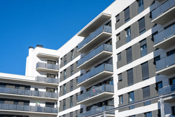 istock New white apartment building with balconies 2148657259