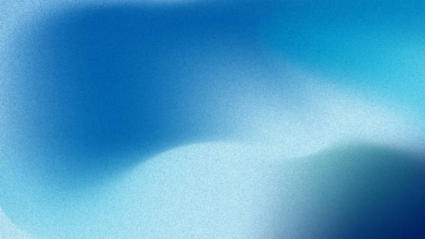 ilustrações de stock, clip art, desenhos animados e ícones de dark blue light color wavy gradient with rough abstract background shine bright light and glow template empty space , grainy noise grungy texture - plano de fundo