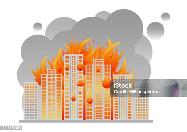 Exploding On Fire Building Building On Fire Burning Building Skyscrapers On Fire From War ...