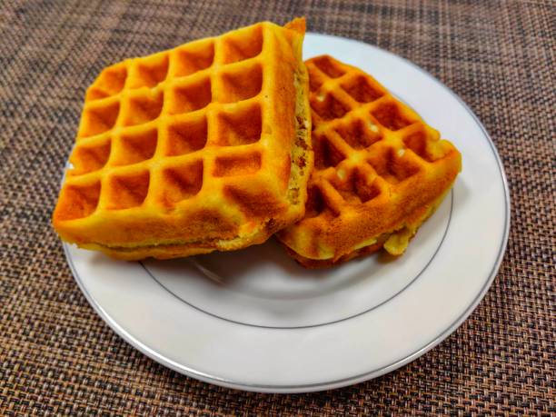 istock Fresh and delicious waffle served in plate. 2148660185