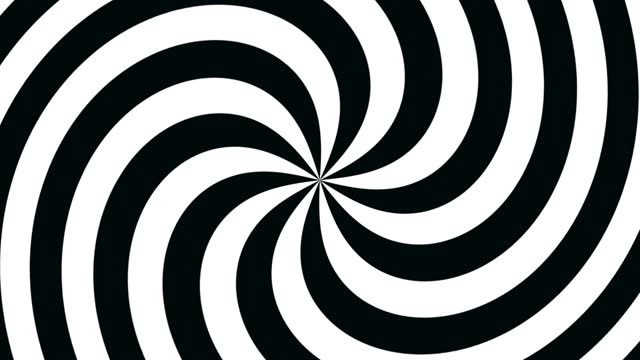 Hypnotic swirling spiral animation as abstract background