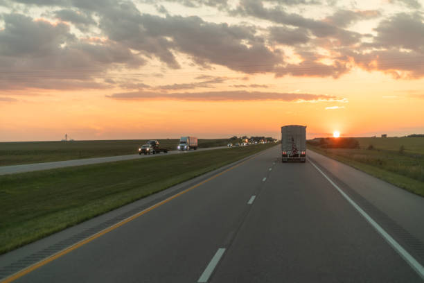 istock Open Highway Stretching Towards a Breathtaking Sunset on the Horizon 2148661248