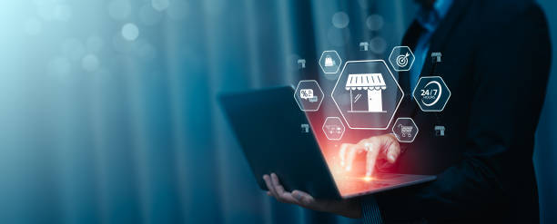 istock Ecommerce enables buying and selling goods and services conveniently online through websites or platforms, available 24/7. Business and trading around the world, online shopping 2148662163