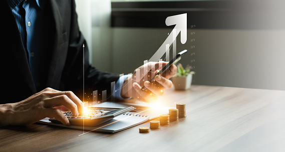 Business finance and investment, Analyze economic growth charts for informed business finance decisions and financial decision-making. Stock Market report, Strategy, Data Collection, Forecasting