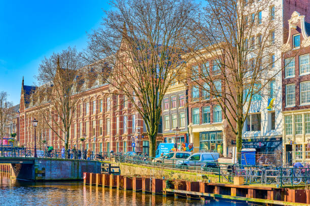 Amsterdam,Netherlands-March 20,2024: Magnificent, gorgeous Amsterdam in early spring.