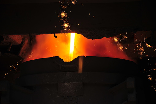 Metal smelting casting