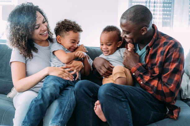 istock Happy family at home. 2148664329