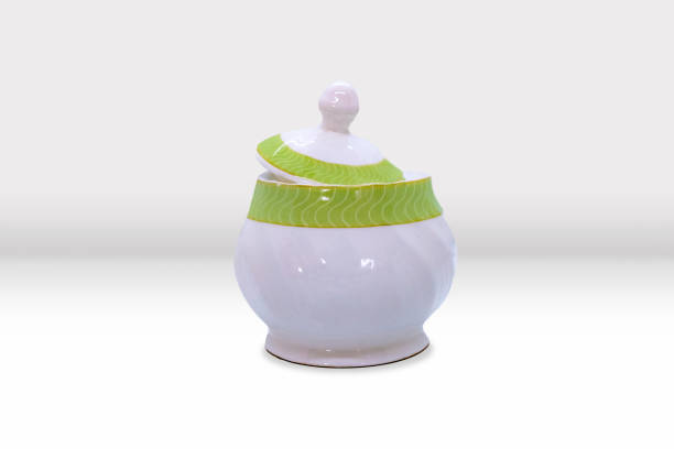 istock Ceramic Green Beautiful Sugar Pot Mockup 3D 2148667036