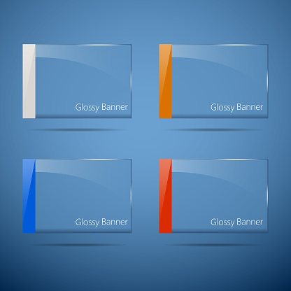 Transparent 10 Inch Banner A Set Of Transparent Banners On A Blue Background Vector Illustration ...