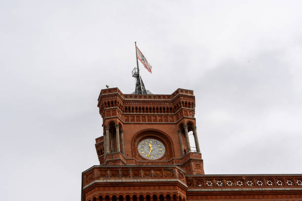 istock Red Town Hall at Alexanderplatz, Berlin, Germany. 2148669491
