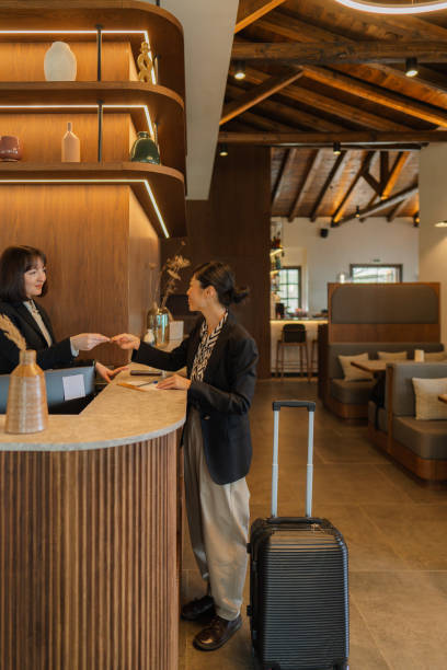 istock Business traveler checking in 2148671172