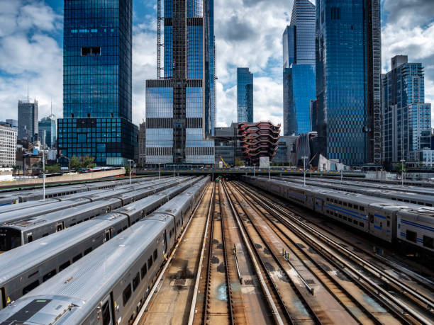 istock High line and Trains Wait at Hudson Yards,New York. 2148671794