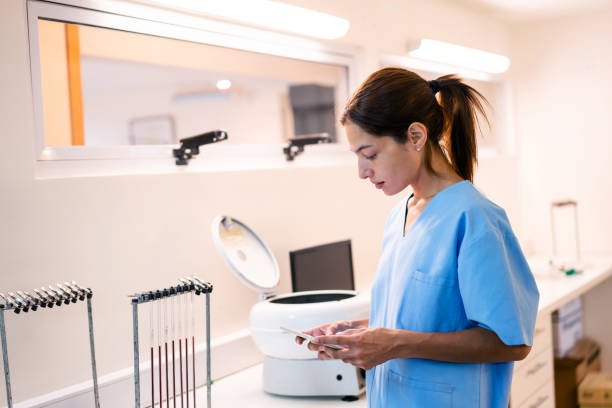 istock Focused Healthcare Professional Using tablet in Lab 2148672059