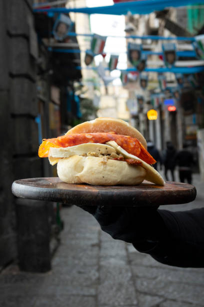 istock Sandwich with cheese and cold cuts on the street 2148672854