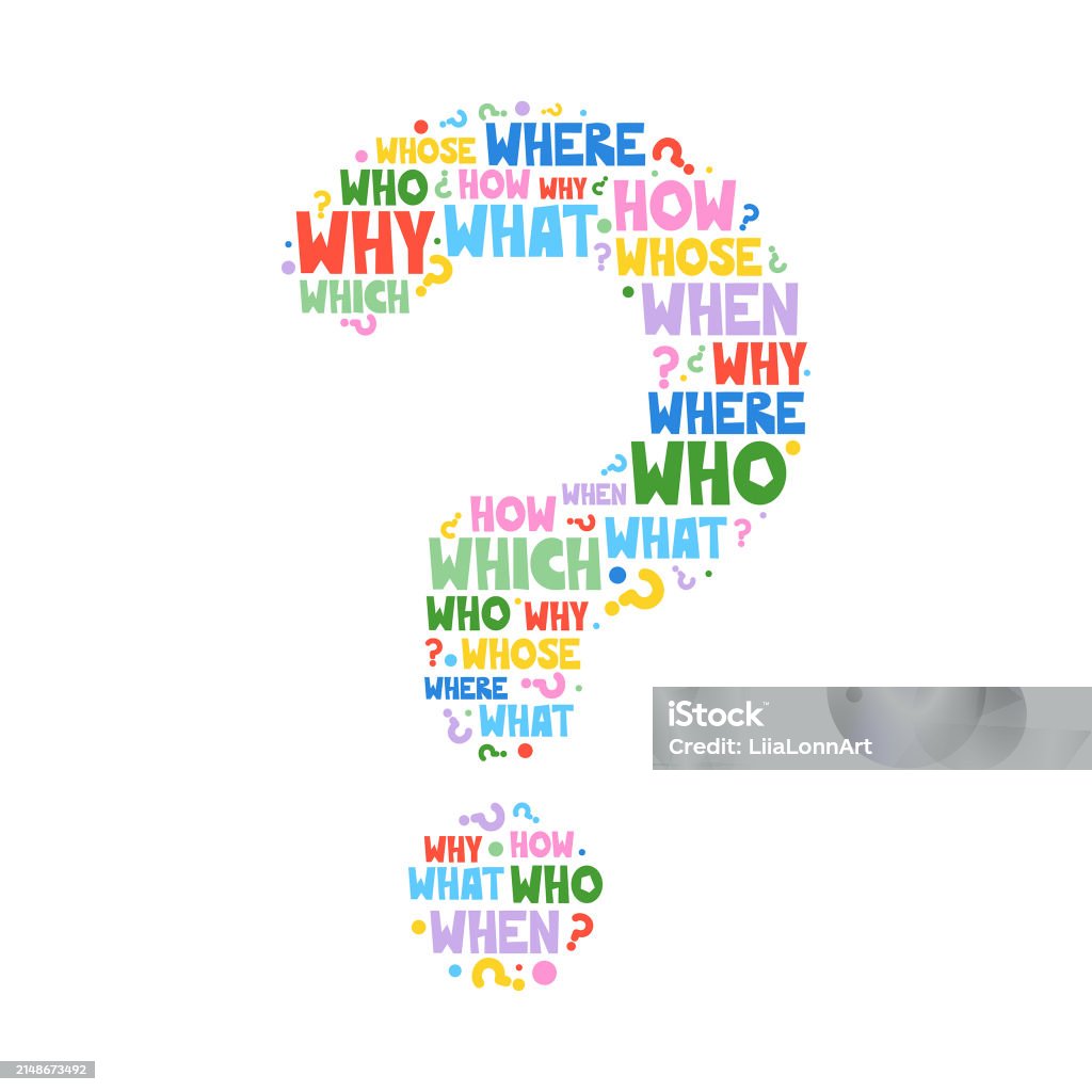 Open Questions Pictures Question Mark With Question Words Vector Illustration Asking Questions ...