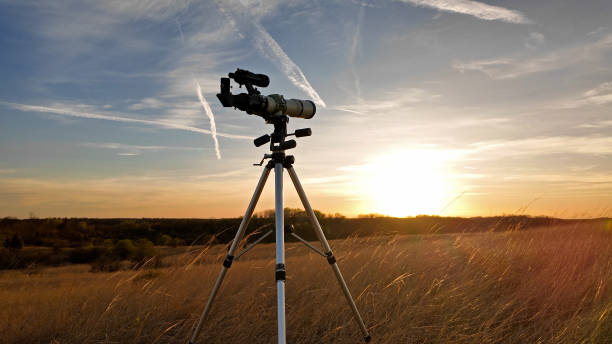 istock Telescope with special solar filter for observing the Sun. 2148674381
