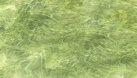 Green abstract stains of spring swamp. Marsh color. Strokes of paint. Brushed painted background. Aquarelle texture pattern. Watercolor illustration for card, design, backgrounds.