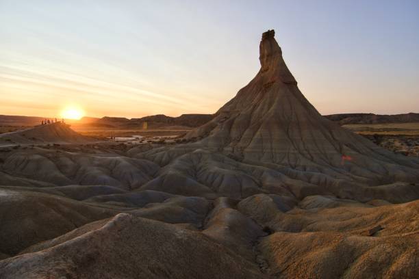 istock A surreal landscape of eroded gullies, bizarre rock formations, and sparse vegetation in Navarre, Spain. 2148675144