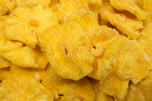 Dried pineapple background