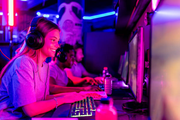 istock Diverse gamers in dynamic eSports competition 2148677428