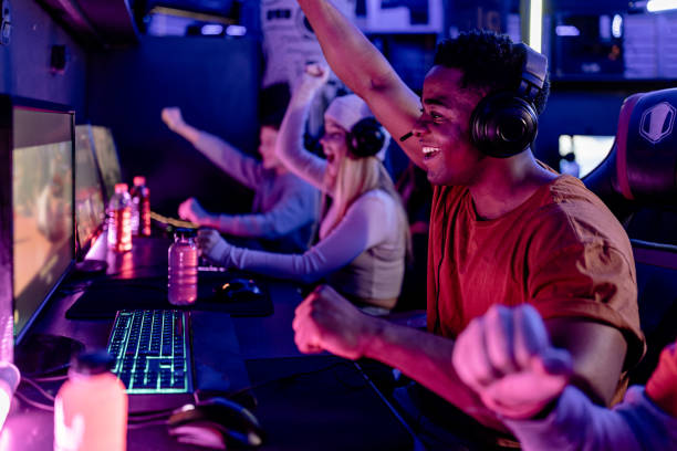 istock Joyful unity in eSports gaming success 2148677465