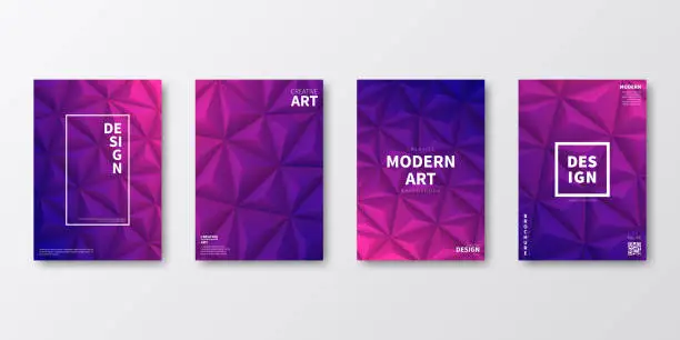 Vector illustration of Brochure template layout, Purple cover design, business annual report, flyer, magazine