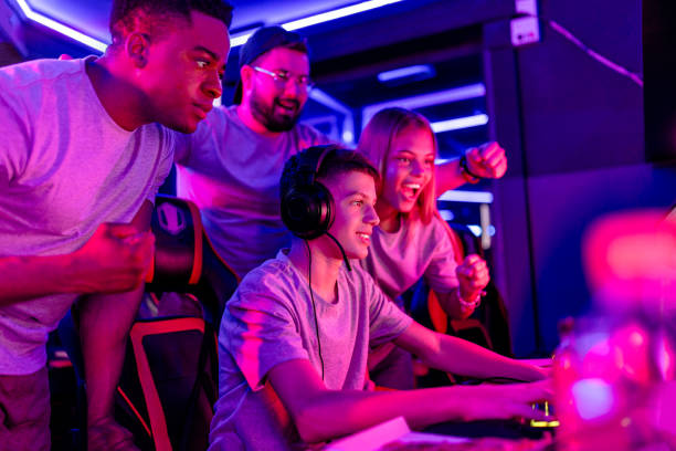 istock Young gamer leads in thrilling digital battle 2148678225