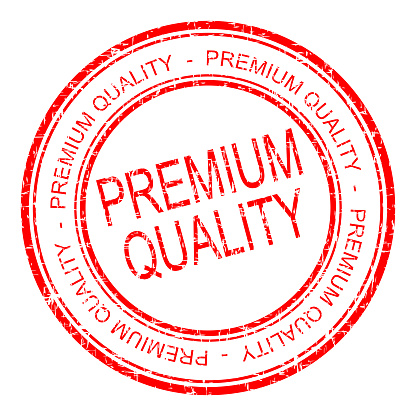 premium quality rubber stamp red - illustration