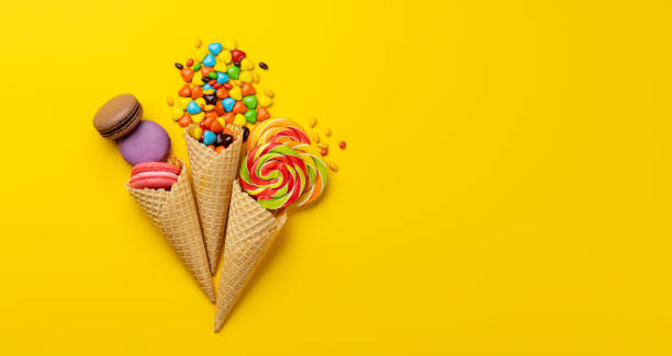 istock Various colorful candies, lollipops, and macaroons 2148680777