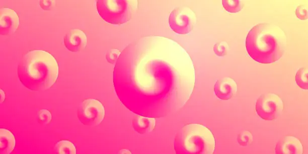 Vector illustration of Abstract gradient background with Pink spirals