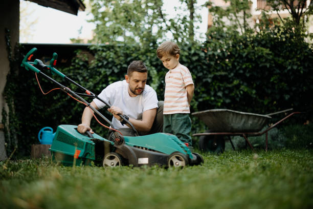 istock Father and son in the yard 2148682563