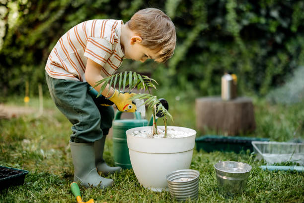 istock Boy who enjoys planting 2148683016