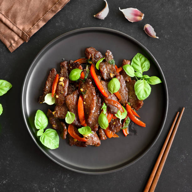 istock Thai style stir-fry beef with vegetables 2148685156