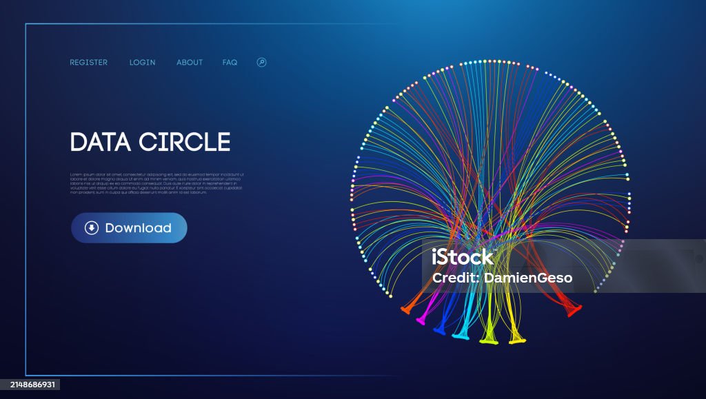 Data Flow Line Network Data Circle Line Flow And Future Technology Data Stream Cloud Network ...