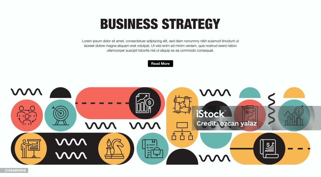 Strtategy Banner Business Strategy Related Vector Banner Design Concept Global ...