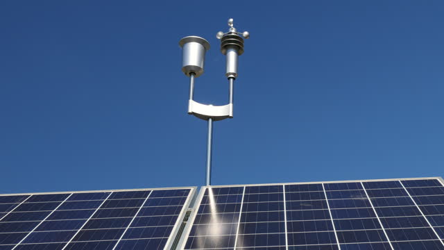 Solar Panel with anemometer