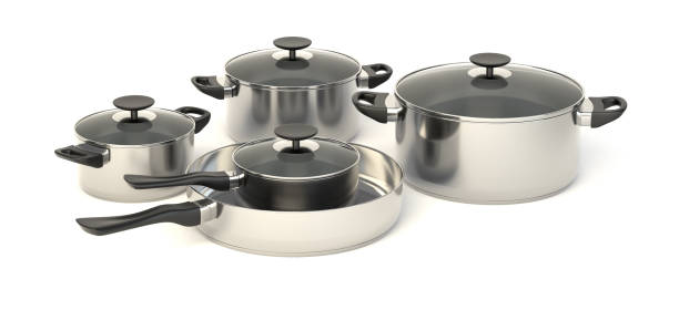 istock Stainless steel pots and pans 2148690593